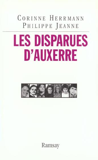 Couverture du livre « Disparues d auxerre » de Herrmann/Corinn aux éditions Ramsay