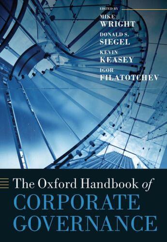 Couverture du livre « The Oxford Handbook of Corporate Governance » de Mike Wright aux éditions Oup Oxford