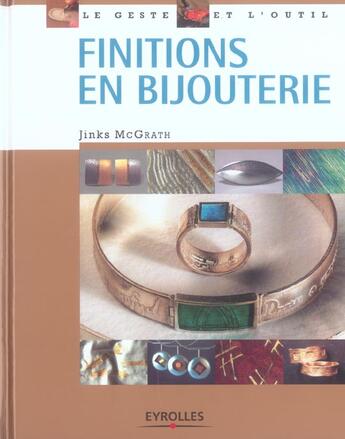 Couverture du livre « Finitions En Bijouterie » de Grath Mc J aux éditions Eyrolles