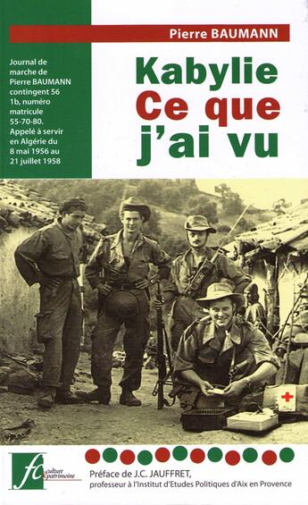 Couverture du livre « Kabylie ce que j'ai vu » de Pierre Baumann aux éditions Vesoul Editions