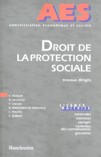 Couverture du livre « Droit de la protection sociale : travaux diriges » de Allouch/Lalisse aux éditions Lgdj