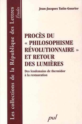 Couverture du livre « Procès du 