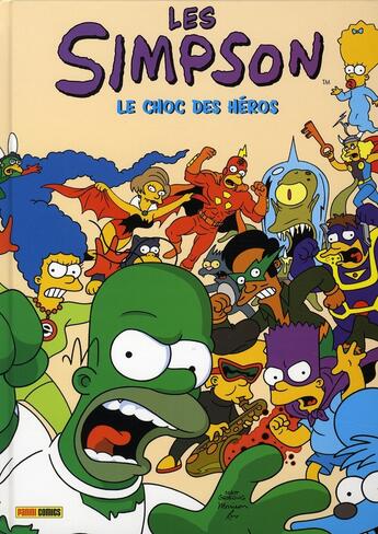 Couverture du livre « Les Simpson : le choc des héros » de Matt Groening aux éditions Panini