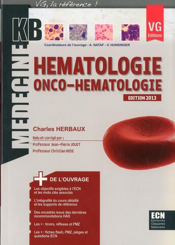 Couverture du livre « Kb hematologie edition 2013 » de C.Herbaux aux éditions Vernazobres Grego