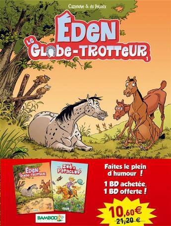 Couverture du livre « Eden le globe-trotteur t.1 ; Zoé et Pataclop t.3 » de  aux éditions Bamboo