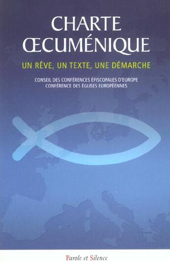 Couverture du livre « Charte oecumenique » de Ccee aux éditions Parole Et Silence