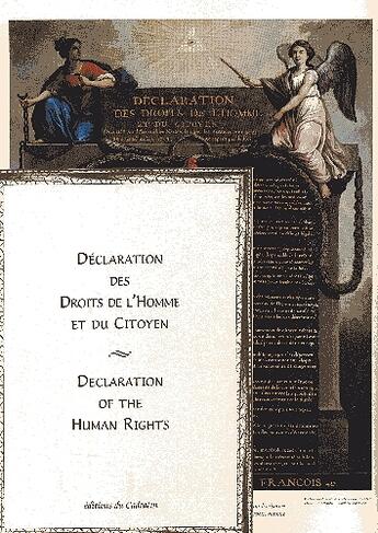 Couverture du livre « Déclaration des droits de l'homme et du citoyen ; declaration of the human rights » de Pierre Menou et Le Barbier aux éditions Cadratin