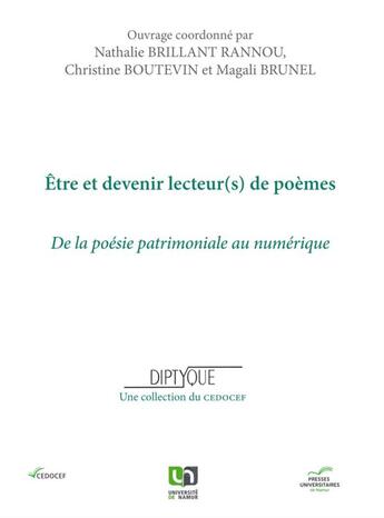 Couverture du livre « Etre et devenir lecteur(s) de poemes » de Brillant R. - Boutev aux éditions Pu De Namur