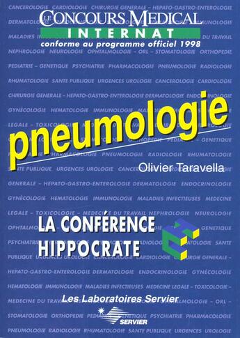 Couverture du livre « La sonference hippocrate ; pneumologie » de Olivier Taravella aux éditions Concours Medical