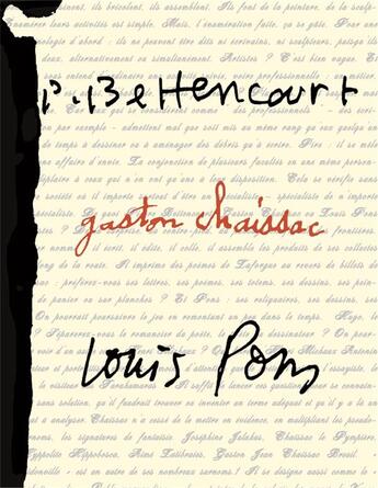 Couverture du livre « Bettencourt, Chaissac, Pons, passeurs de frontières » de  aux éditions Abbaye D'auberive