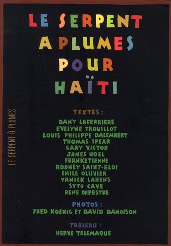 Couverture du livre « Le Serpent à plumes pour Haïti » de Collectif/Koenig aux éditions Serpent A Plumes