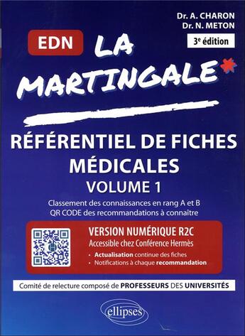 Couverture du livre « La martingale t.1 (3e édition) » de Anne Charon et Nicolas Meton aux éditions Ellipses