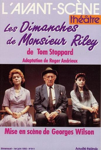 Couverture du livre « Les dimanches de monsieur riley » de Tom Stoppard aux éditions Avant-scene Theatre