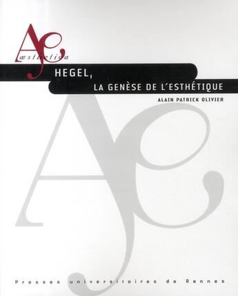 Couverture du livre « Hegel » de Olivier A P. aux éditions Pu De Rennes