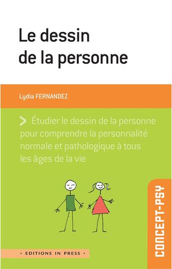 Couverture du livre « Le dessin de la personne » de Lydia Fernandez aux éditions In Press