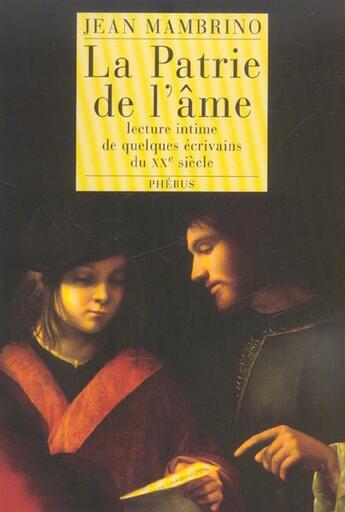 Couverture du livre « La patrie de l ame » de Jean Mambrino aux éditions Phebus