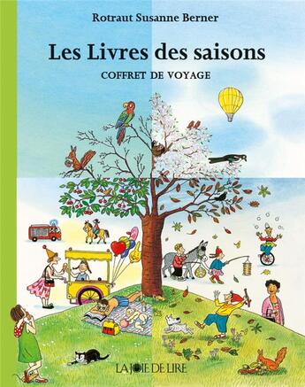 Couverture du livre « Les livres des saisons ; coffret de voyage » de Rotraut Susane Berner aux éditions La Joie De Lire