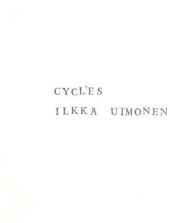 Couverture du livre « Cycles » de Ilkka Ulmonen aux éditions Trolley