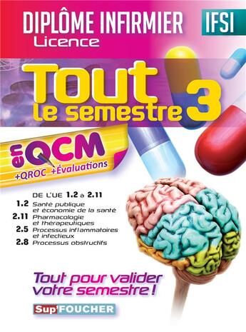 Couverture du livre « DEI ; tout le semestre 3 en QCM et QROC » de  aux éditions Foucher