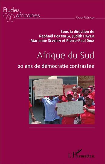 Couverture du livre « Afrique du sud - 20 ans de democratie contrastee » de Raphael Porteilla aux éditions L'harmattan