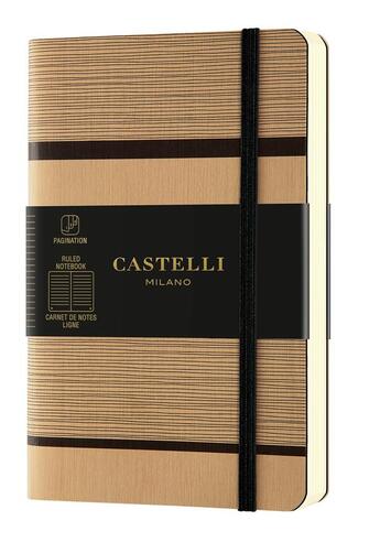 Couverture du livre « Carnet tatami poche ligne beige cappuccino » de Castelli aux éditions Castelli Milano