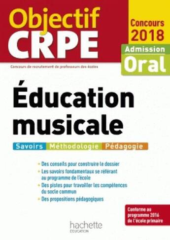 Couverture du livre « OBJECTIF CRPE » de David Sandrine aux éditions Hachette Education