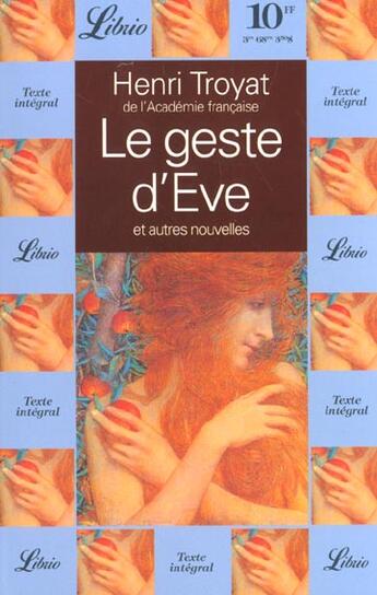 Couverture du livre « Geste d'eve et autres nouvelles (le) » de Henri Troyat aux éditions J'ai Lu