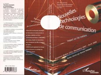 Couverture du livre « Nouvelles technologies de communication : impact sur les métiers » de Daniel Thierry aux éditions L'harmattan