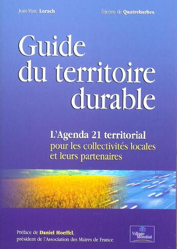 Couverture du livre « Guide du territoire durable » de Lorach aux éditions Pearson