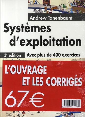 Couverture du livre « Systèmes d'exploitation ; corrigés » de Andrew Tanenbaum aux éditions Pearson