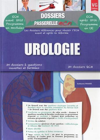 Couverture du livre « Dossiers passerelle ecn urologie » de  aux éditions Vernazobres Grego