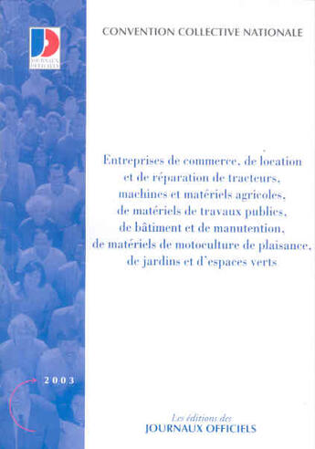 Couverture du livre « Entreprises de commerce, de location et de réparation de tracteurs, machines... » de  aux éditions Documentation Francaise