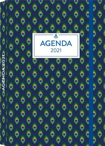 Couverture du livre « L agenda de mon annee 2021 paon » de  aux éditions Editions 365