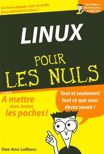 Couverture du livre « Linux pour les nuls (6e édition) » de Leblanc Dee-Ann aux éditions First Interactive