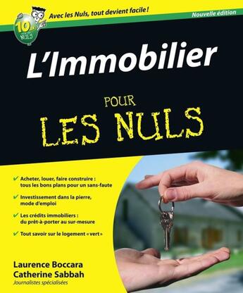 Couverture du livre « L'Immobilier Pour les Nuls » de Laurence Boccara et Catherine Sabbah aux éditions First