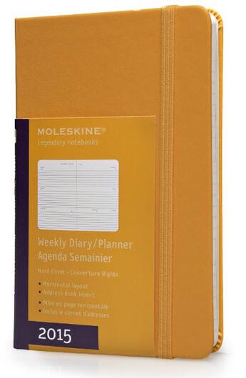 Couverture du livre « Agenda semainier 2015 horizontal poche jaune couverture rigide » de Moleskine aux éditions Moleskine Papet