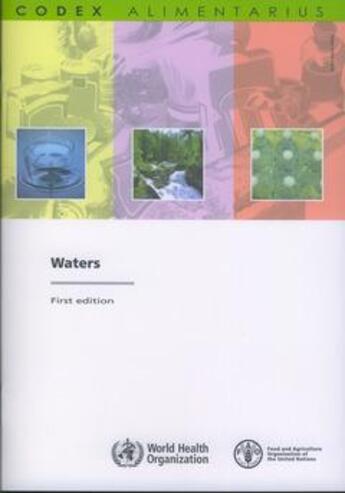 Couverture du livre « Waters (fao/who codex alimentarius commission) » de  aux éditions Fao