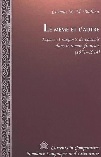 Couverture du livre « Le meme et l'autre » de Badasu Cosmas Km aux éditions Peter Lang