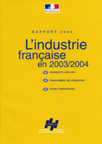 Couverture du livre « L'industrie francaise en 2003-2004 » de  aux éditions Documentation Francaise