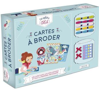 Couverture du livre « Cartes à broder » de Sophie Rohrbach aux éditions Fleurus