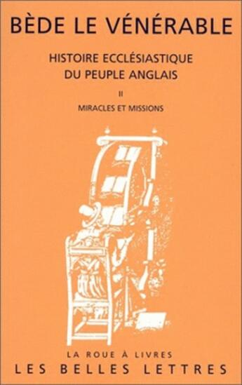 Couverture du livre « Histoire ecclesiastique du peuple anglais/t2 » de Bede Le Venerable aux éditions Belles Lettres