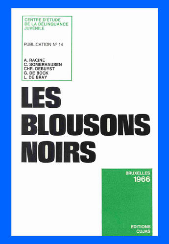 Couverture du livre « Les blousons noirs » de Racine aux éditions Cujas