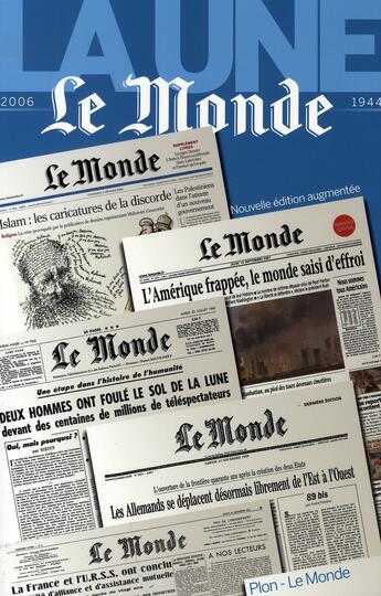 Couverture du livre « La une du monde 2006-1944 » de  aux éditions Plon