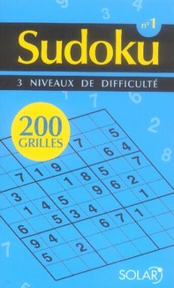 Couverture du livre « Sudoku - 200 grilles » de  aux éditions Solar