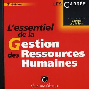 Couverture du livre « L'essentiel de la gestion des ressources humaines » de Laetitia Lethielleux aux éditions Gualino