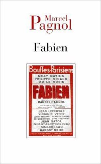 Couverture du livre « Fabien » de Marcel Pagnol aux éditions Fallois