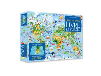 Couverture du livre « Coffret atlas du monde (livre et puzzle) » de Rosamund Smith aux éditions Usborne