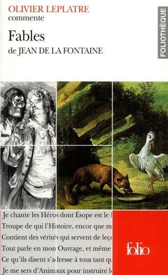 Couverture du livre « Fables de Jean de La Fontaine (Essai et dossier) » de Olivier Leplatre aux éditions Folio