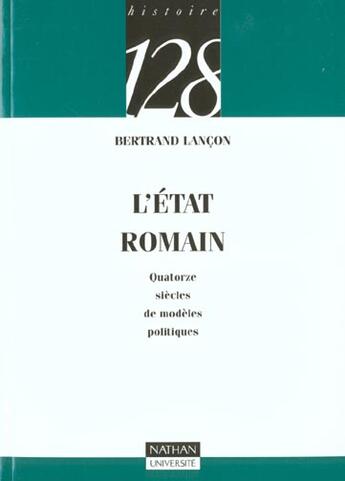 Couverture du livre « L'Etat Romain » de Lancon aux éditions Nathan