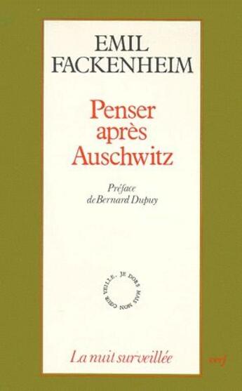 Couverture du livre « Penser apres Auschwitz » de Emil Fackenheim aux éditions Cerf